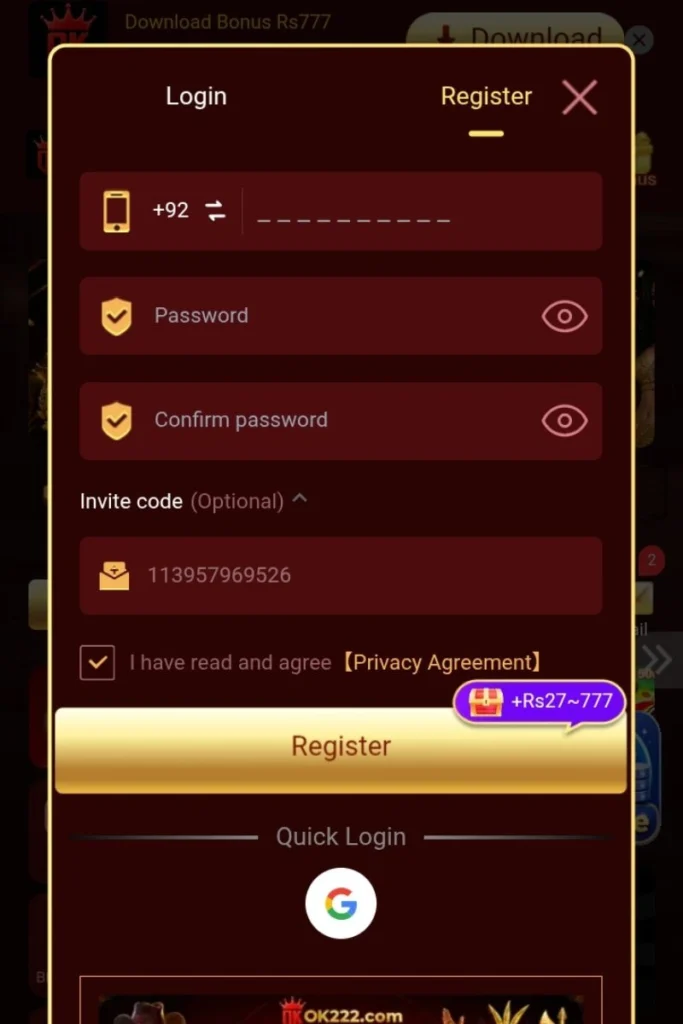 OK222 Game APK